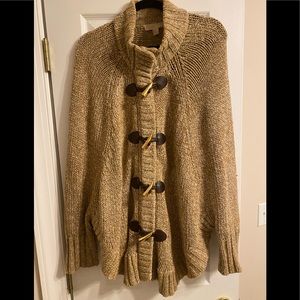 Michael Kors cape/poncho with gold accents